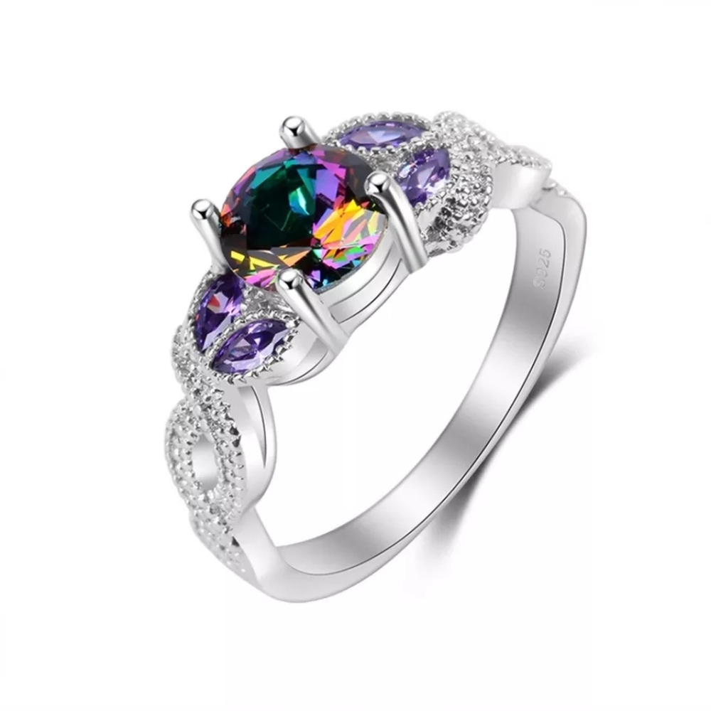 925S  Mystic Rainbow Ring - Picture 2 of 6